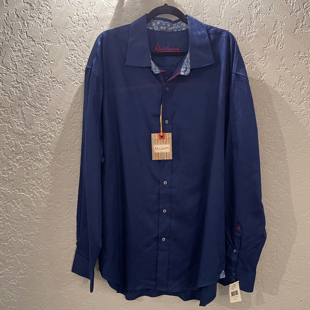 Robert Graham Navy Windsor Button-Up Shirt